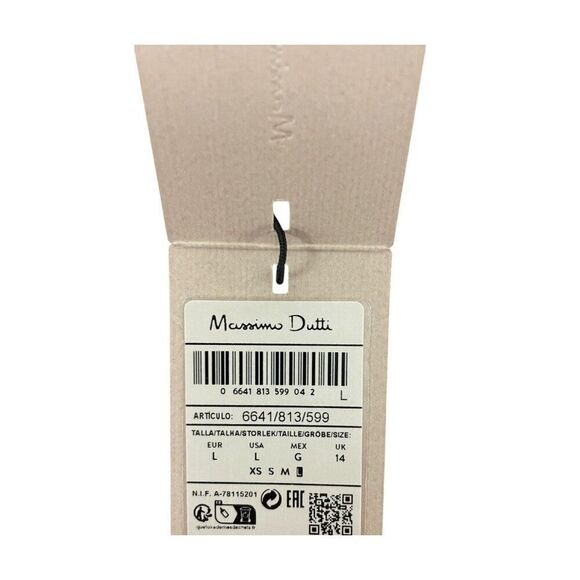 Massimo Dutti Women Midi Slip Dress L Large Red Ombre Print Flowing 6641/813 NWT - Picture 7 of 11